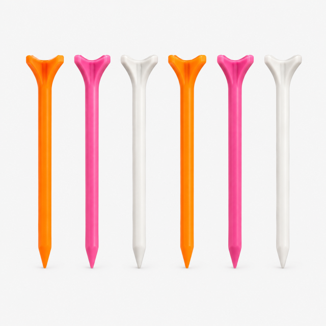 Colorful long plastic golf tees for custom bulk supply