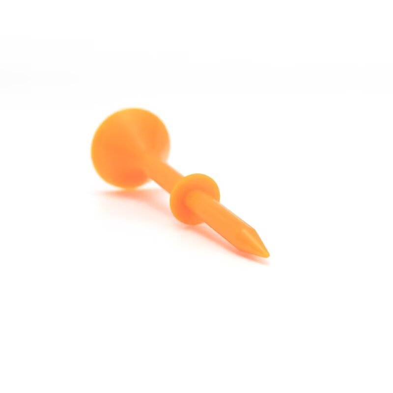 Golf tee with stopper collar and wide cup head