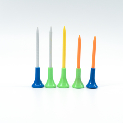 Colorful plastic golf tees for custom bulk orders