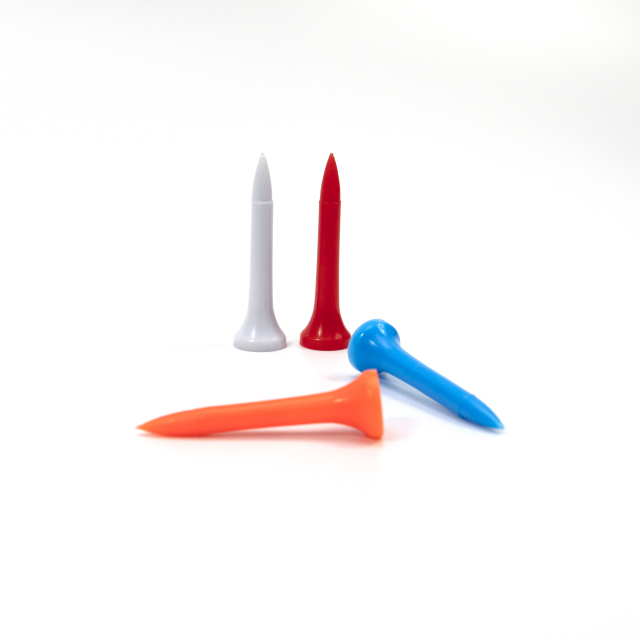 Large cup plastic golf tees with deep ball support