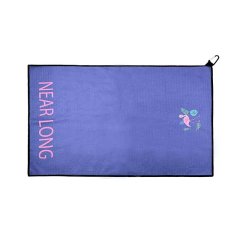 Custom logo golf towel for women with purple back panel