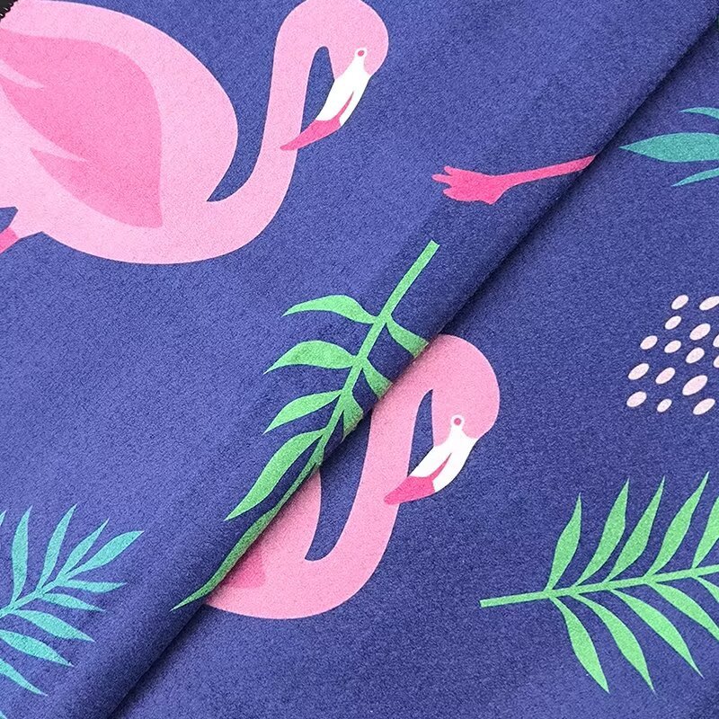 Custom pattern golf towel with colorful flamingo tropical print