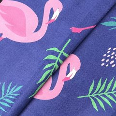Custom pattern golf towel with colorful flamingo tropical print