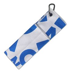 Custom waffle golf towel with clip for golf bag attachment