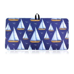 Golf towels for golf clubs with custom sailboat artwork