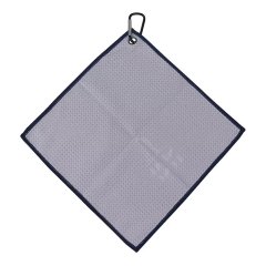 Textured golf bag towel reverse with metal grommet and clip