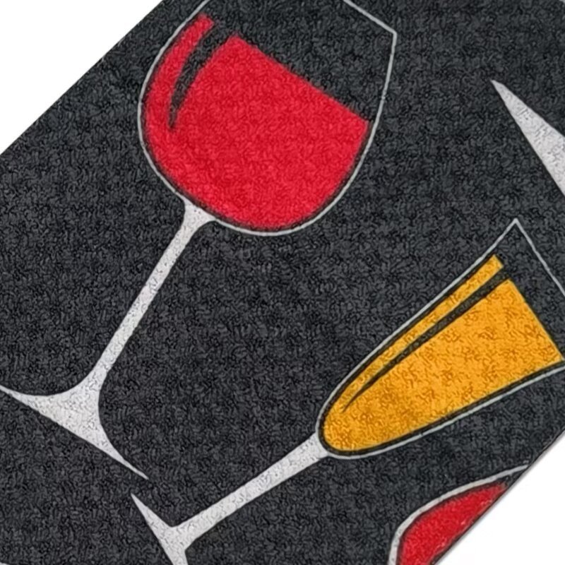 Full color golf towel with custom cocktail glass artwork