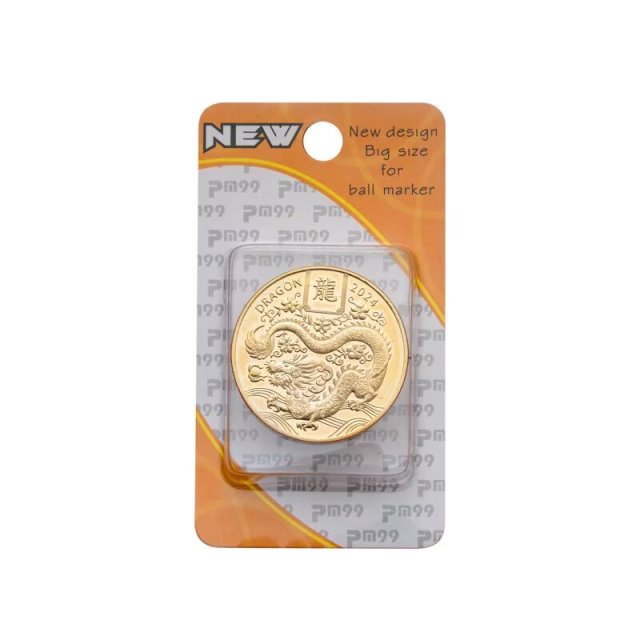 Golf ball marker coin hat clip with custom retail packaging