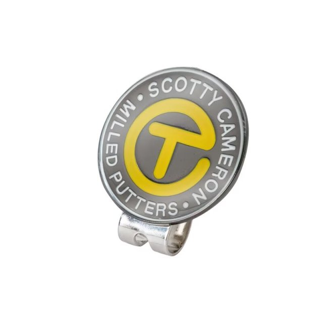 Magnetic metal golf ball marker hat clip with custom branded logo