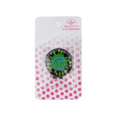 Custom magnetic golf ball marker hat clip with metal logo marker and retail packaging