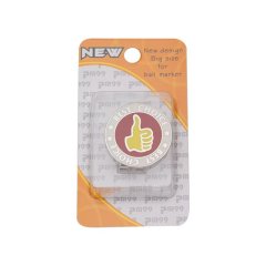 Funny magnetic golf ball marker hat clip with custom retail packaging