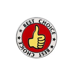 Thumbs up golf ball marker with colorful enamel round metal design