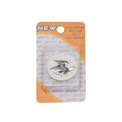 Animal golf ball marker with magnetic hat clip and custom retail packaging