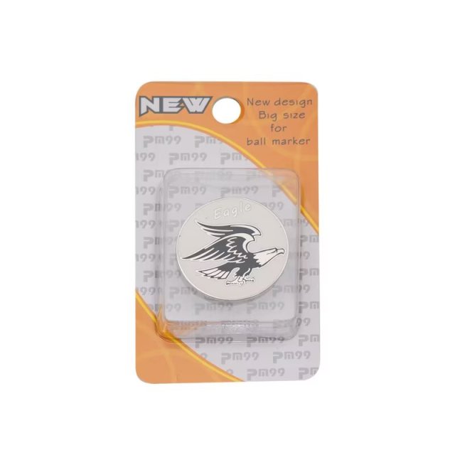 Animal golf ball marker with magnetic hat clip and custom retail packaging