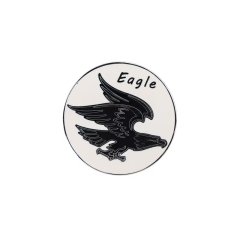 Custom eagle golf ball marker with round metal animal design