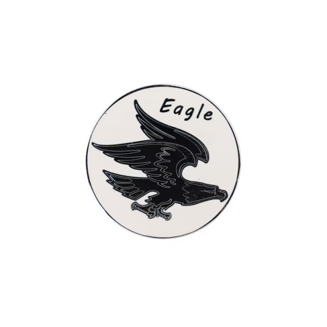 Custom eagle golf ball marker with round metal animal design