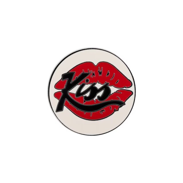 Unique round golf ball marker with colorful enamel lip design