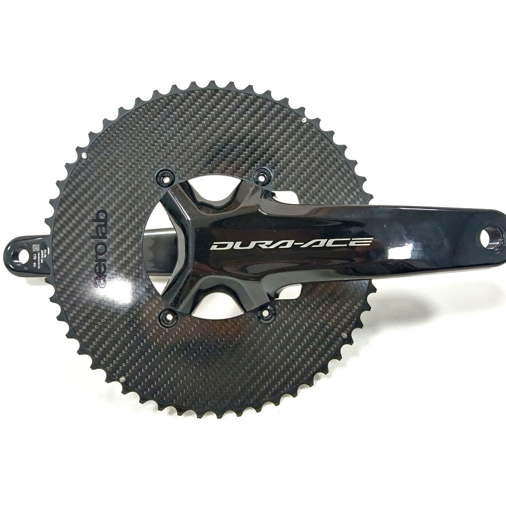 AERO LAB 2X 110BCD Carbon Fiber Chainring Compatible SHIMANO 105 R7100/ULTEGRA R8100/DURA-ACE R9100 R9200，Carbon plate bonded aluminum alloy Chainring