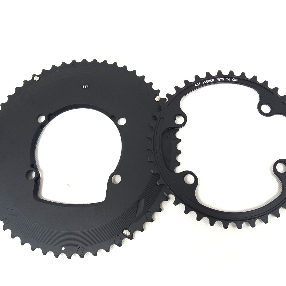 AERO LAB 2X 110BCD Carbon Fiber Chainring Compatible SHIMANO 105 R7100/ULTEGRA R8100/DURA-ACE R9100 R9200，Carbon plate bonded aluminum alloy Chainring
