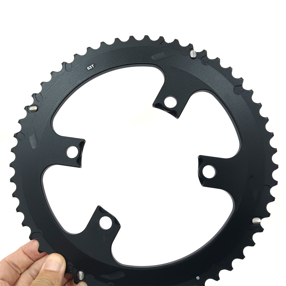 AERO LAB 2X 110BCD Carbon Fiber Ultra light  Chainring 46-34/48-34/50-34/52-36/53-39/54-40T Compatible SHIMANO 105 R7100/ULTEGRA R8100/DURA-ACE R9100 R9200，Carbon plate bonded aluminum alloy Chainring