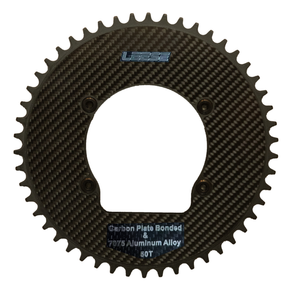 LEESE 1x carbon fiber bonded aluminum alloy chainring for shimano R7000 R7100 R8000 R8100 R9100 R9200