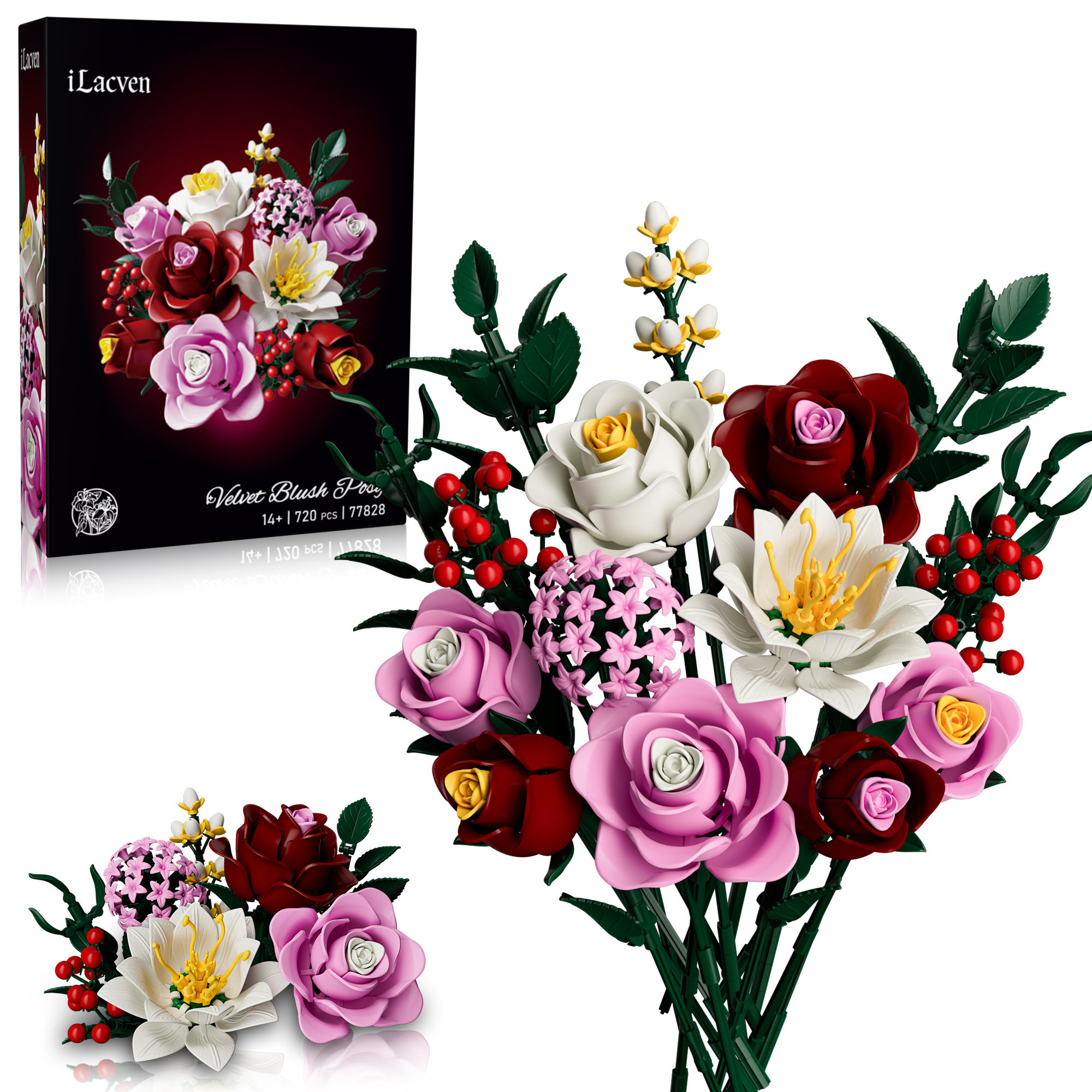  Pink Roses Flower Bouquet