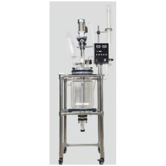 Стеклянный реактор объемом 20 л с охлаждающей рубашкой. Оборудование для инженерного обучения. Учебное оборудование.