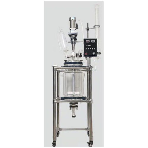 Стеклянный реактор объемом 20 л с охлаждающей рубашкой. Оборудование для инженерного обучения. Учебное оборудование.