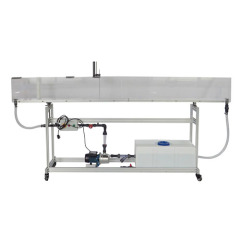 Perangkat Distribusi dan Pengukuran Saluran Terbuka, Saluran Aliran 2,5 Meter, Peralatan Pelatihan Teknik Fluida, Peralatan Pengajaran, Peralatan Pendidikan