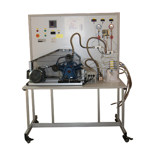 Dispositif informatisé de formation sur le cycle thermodynamique de la réfrigération à air comprimé ; équipement de laboratoire didactique ; équipement de formation professionnelle