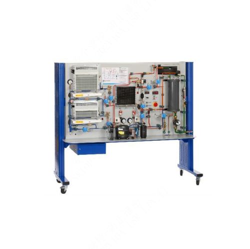 Pompa ciepła połączona z wyposażeniem do szkoleń z zakresu dynamiki płynów, demonstracyjny sprzęt laboratoryjny do badań termicznych