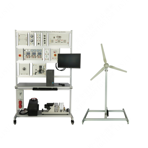ม้านั่งเคลื่อนที่สำหรับการเรียนการสอนเกี่ยวกับระบบพลังงานลม อุปกรณ์การศึกษา การฝึกอบรมทักษะทางเทคนิค ระบบฝึกอบรมพลังงานหมุนเวียน