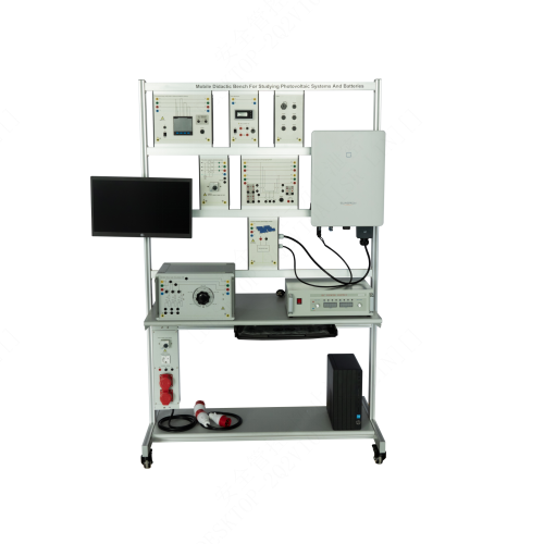 ม้านั่งเคลื่อนที่สำหรับการเรียนการสอนเกี่ยวกับระบบเซลล์แสงอาทิตย์และแบตเตอรี่ อุปกรณ์การศึกษา การฝึกอบรมทักษะทางเทคนิค ระบบฝึกอบรมพลังงานหมุนเวียน