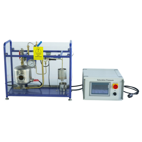 Presión de saturación y estrangulamiento. Materiales didácticos escolares. Equipos de laboratorio térmico.