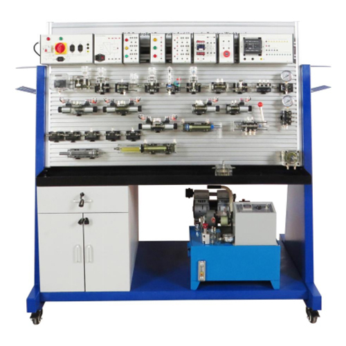 PLC Controlled Pneumatic and Hydraulic Training Workbench School Teaching Equipment Educational Equipment Hydraulic Trainer