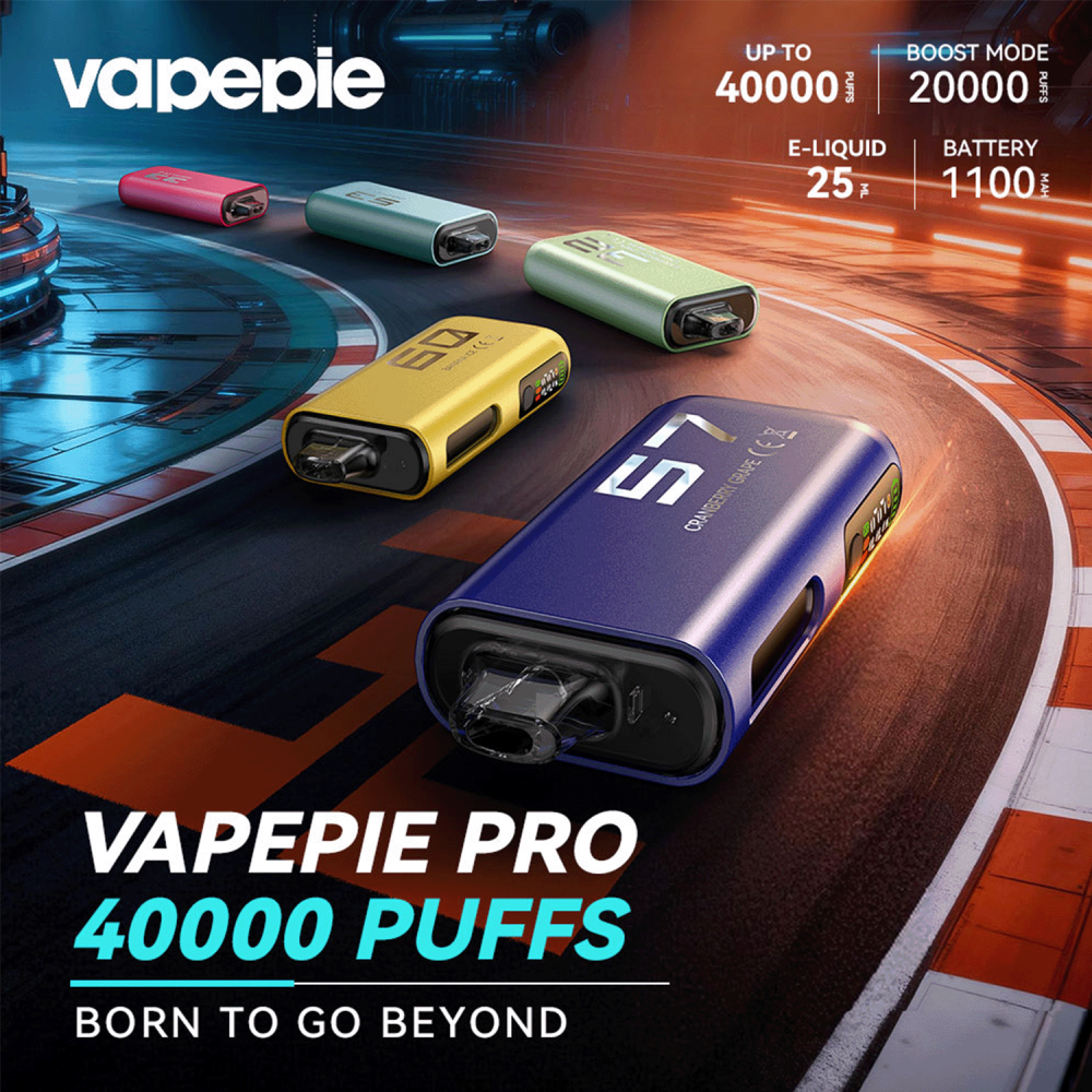 VAPEPIE PRO 40K, 1100mAh Long Lasting Battery, 15 Flavors Available