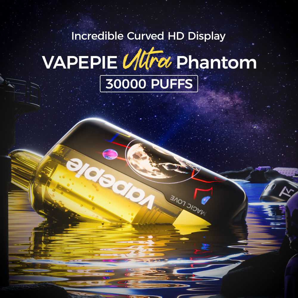 VAPEPIE Ultra Phantom Vape, 30000 Puffs, Cool Space-Themed Shell