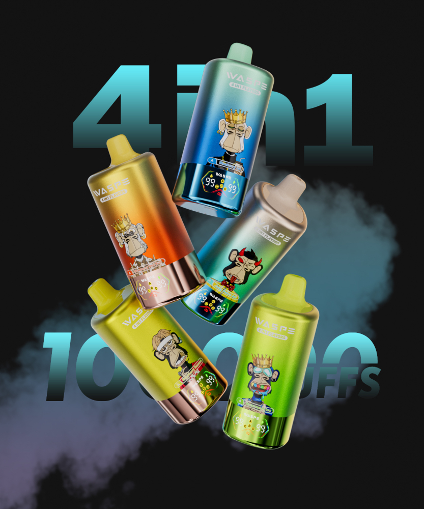 WASPE 4IN1 Dual Flavor Switch Disposable Vape, Multi Fruits Mixed Vapor Experience, Up to 100k Puffs