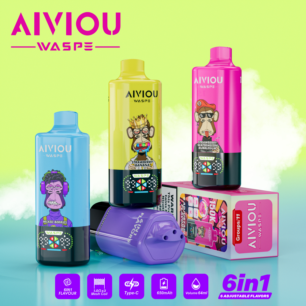 WASPE 6IN1 150000 Puffs Dual Flavor Disposable Vape, Mixed Fruits Combo