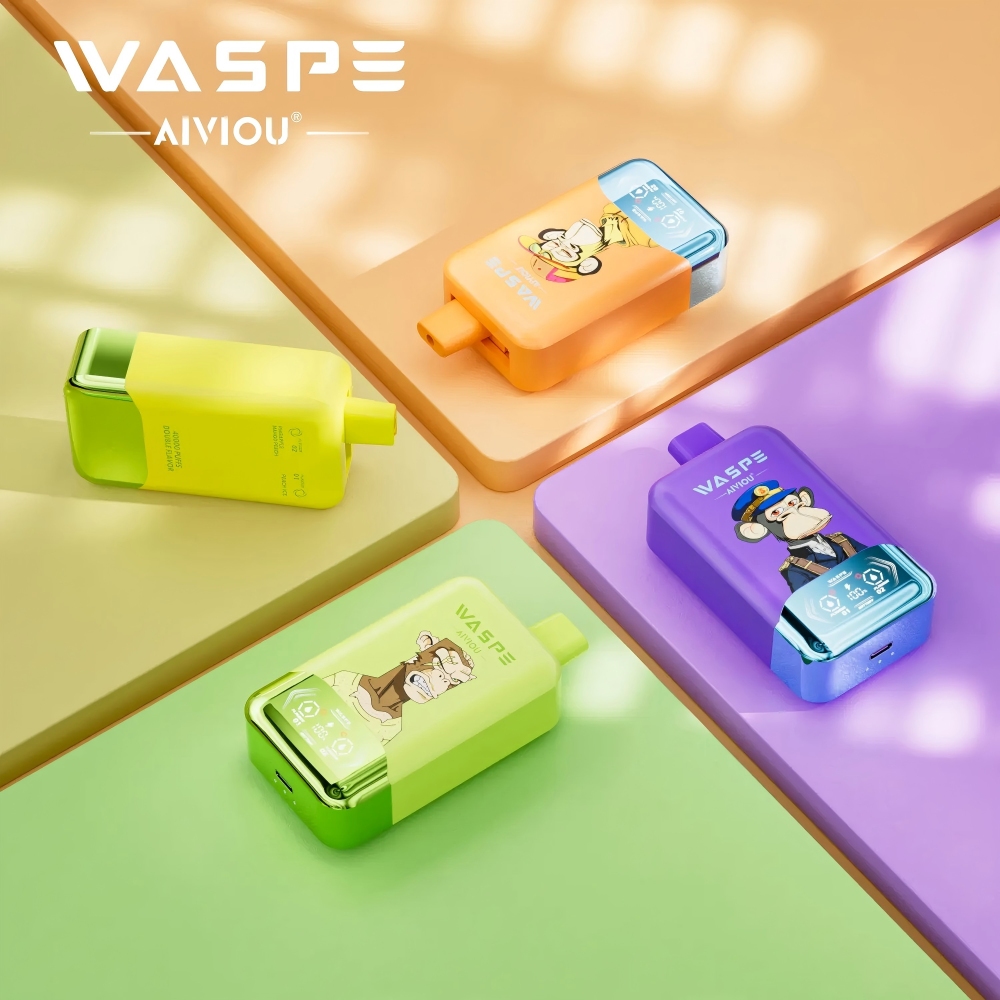 WASPE Disposable Vape, Dual Flavors Design, 40000 Puffs Max, Thick Clouds Smooth Experience