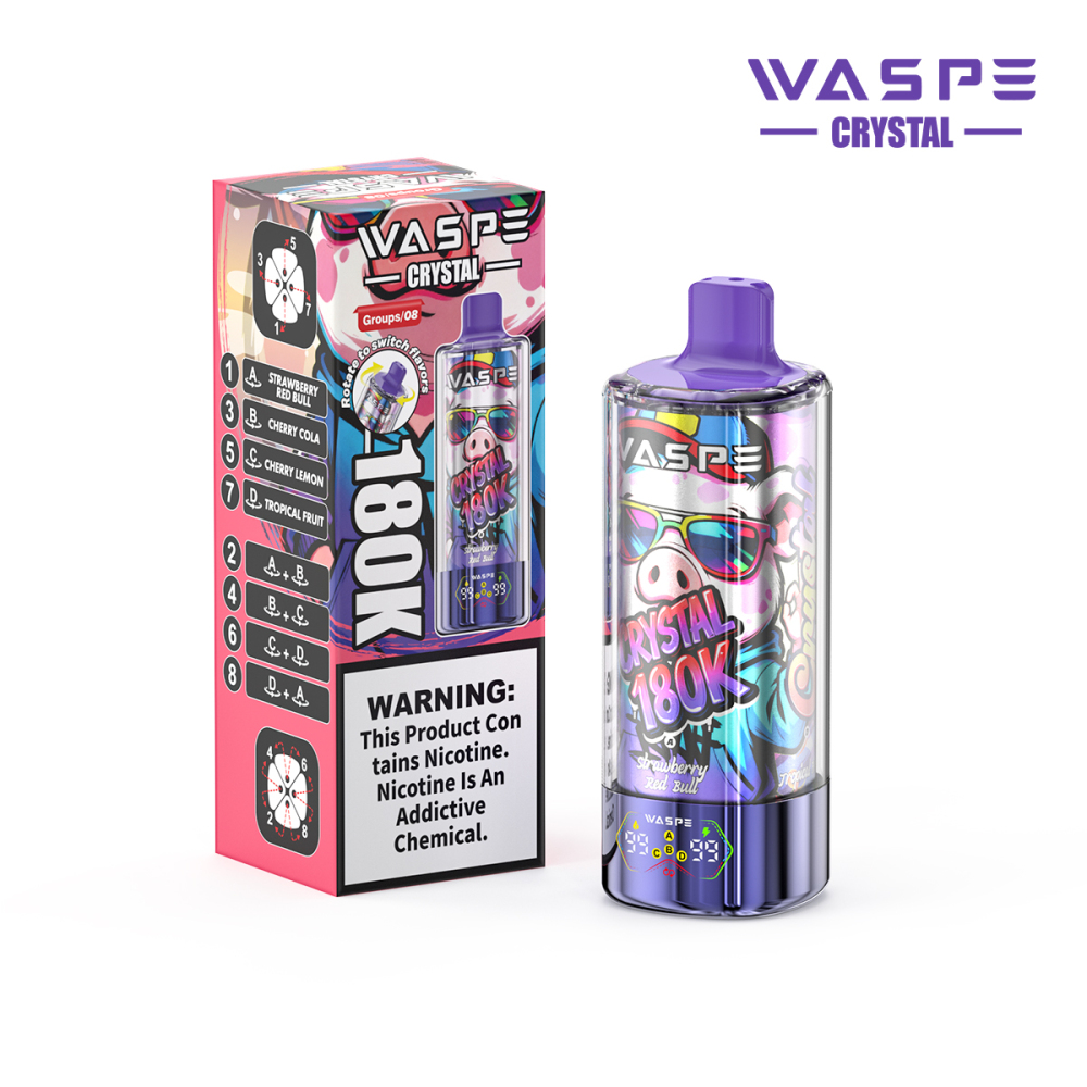 WASPE 8IN1 Dual Flavor Switch Disposable Vape, Multi Fruits Mixed Vapor Experience