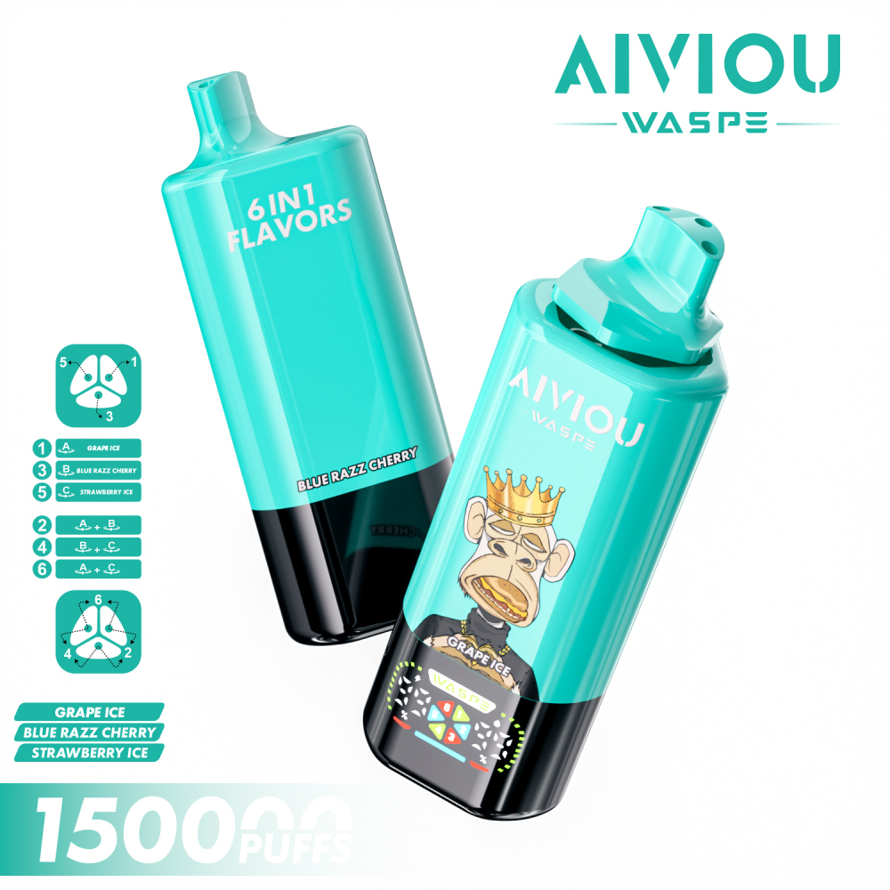 WASPE 6IN1 150000 Puffs Dual Flavor Disposable Vape, Mixed Fruits Combo