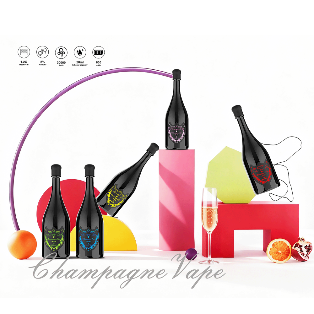 SAIMEO Creative Design Champagne Electronic Atomizer 30000 Puffs Tropical Fruit Disposable Vape