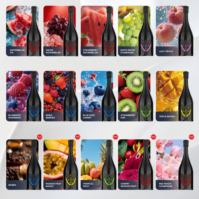 SAIMEO Creative Design Champagne Electronic Atomizer 30000 Puffs Tropical Fruit Disposable Vape