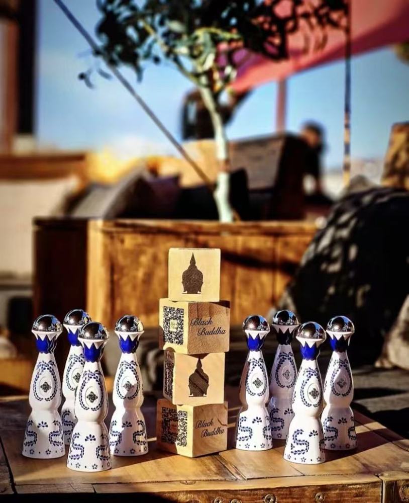 SAIMEO 24000 Puffs Disposable Vape - Black Buddha Tequila Bottle Design