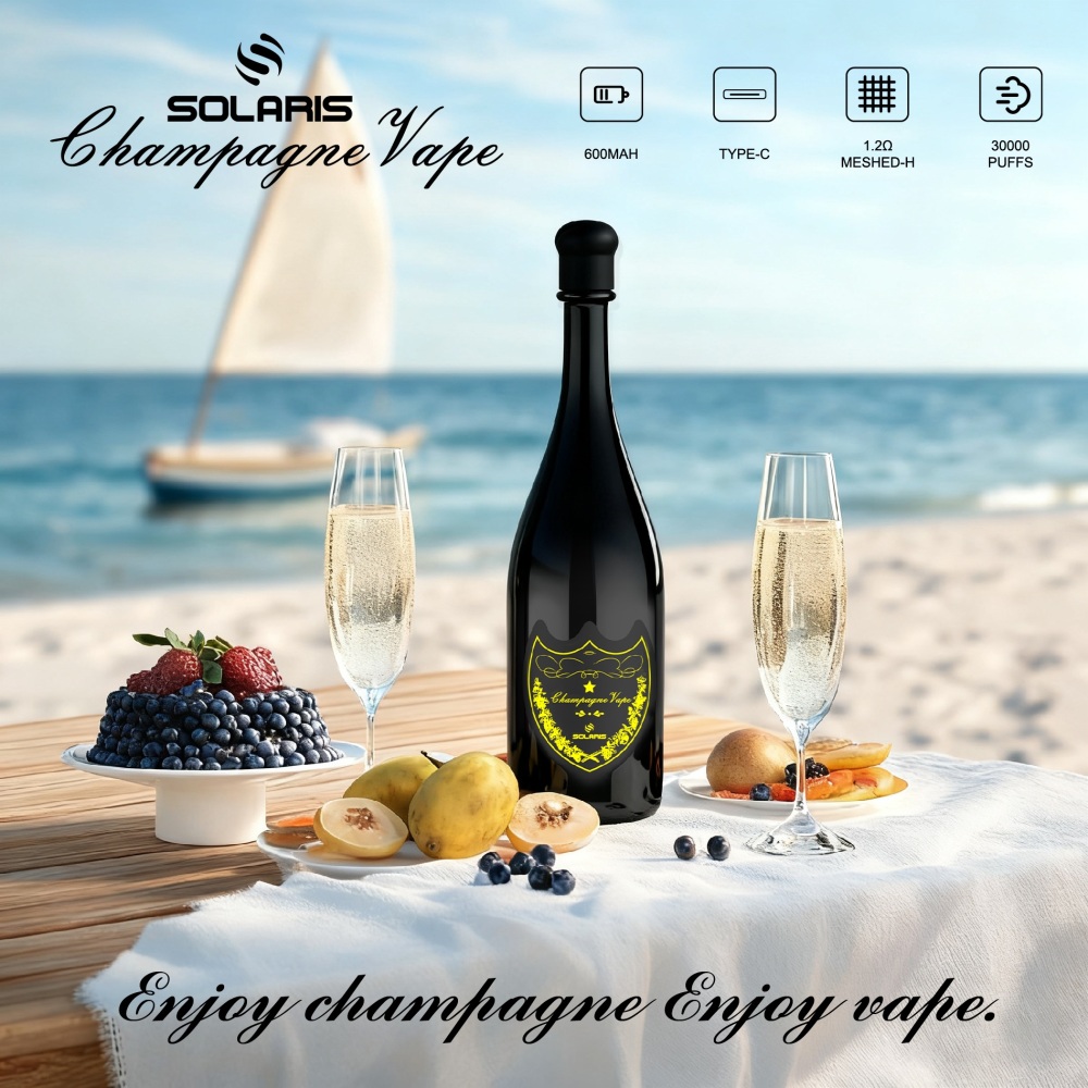 SAIMEO Creative Design Champagne Electronic Atomizer 30000 Puffs Tropical Fruit Disposable Vape