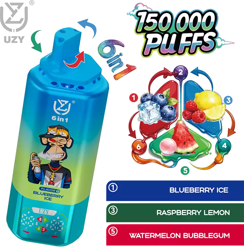 UZY 6 IN 1  150K (Six Flavors)  pufss