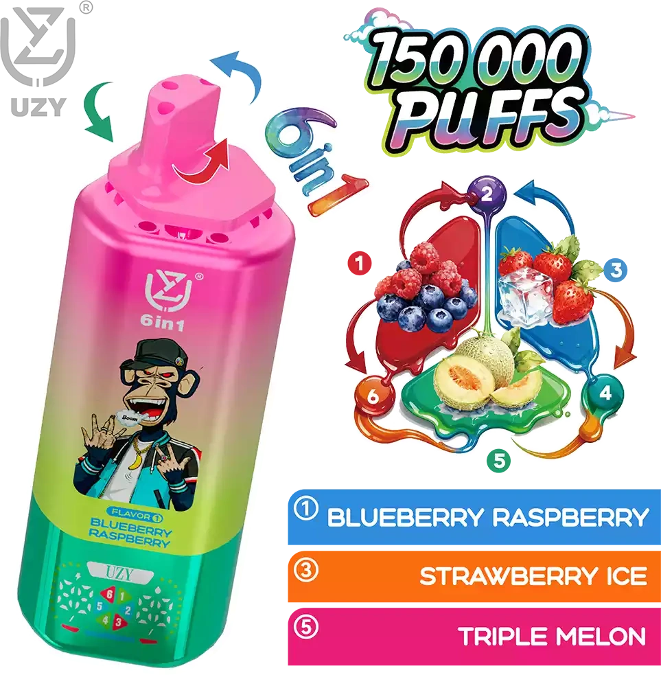 UZY 6 IN 1  150K (Six Flavors)  pufss