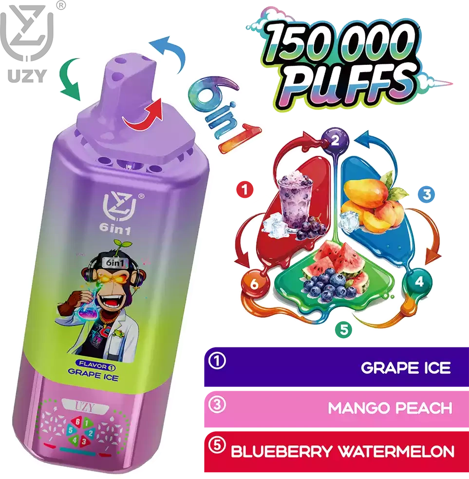 UZY 6 IN 1  150K (Six Flavors)  pufss
