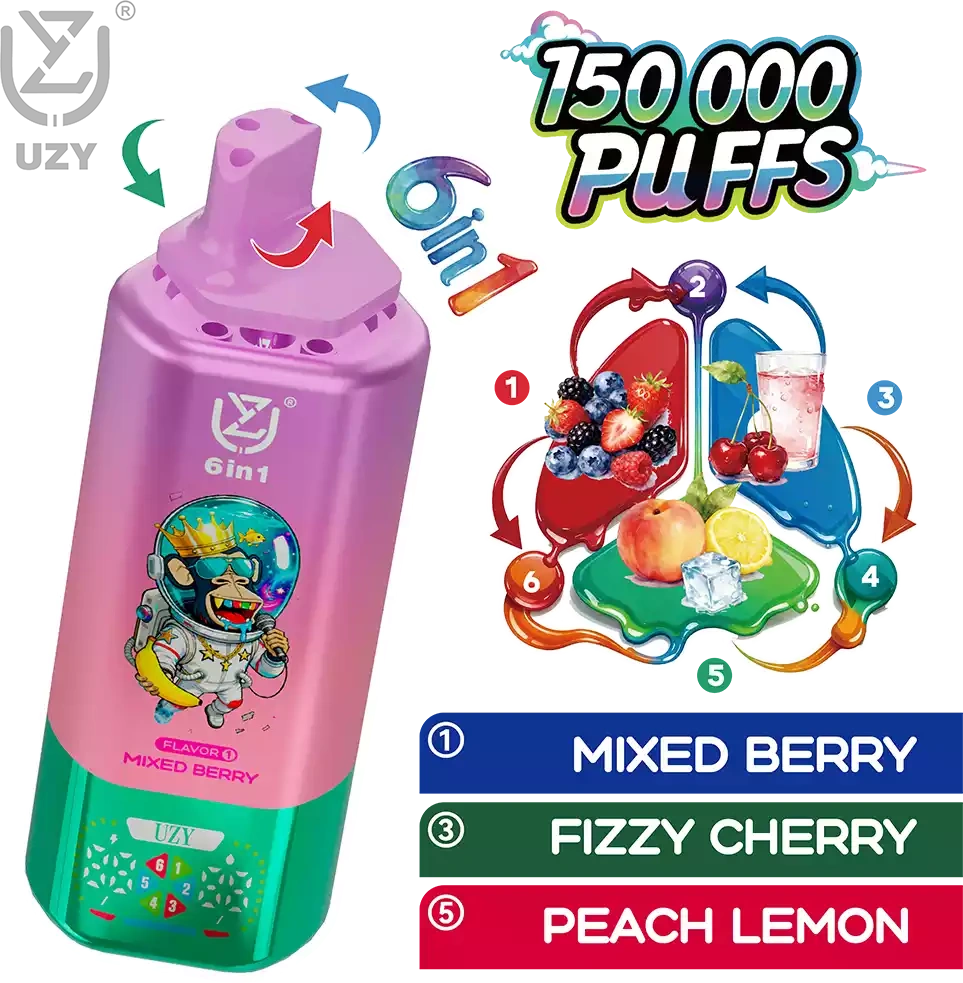 UZY 6 IN 1  150K (Six Flavors)  pufss